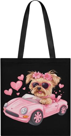 Generic Yorkshire Terrier Sports Car Tote Bag for Women Men Shoulder Bags Purses Pouch Handbags