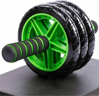 Trade Shop Trade Shop - Tripla Ruota Per Allenamento Muscoli Addominali Con Tappetino Fitness Palestra