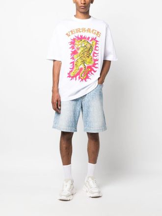 Versace Mens Denim Shorts - Light Blue Cotton - Size 31 (Waist)