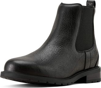 Ariat Mens Wexford Bison Chelsea Boots in Black Bison, D Medium Width, Size 10.5, by Ariat