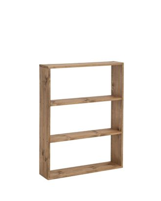 Deco Wood Estanter&iacute;a de madera maciza con 2 estantes envejecido 80,2x108,6cm