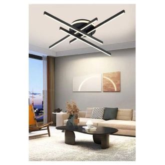 Trade Shop Trade Shop Traesio - Trade Shop - Plafoniera A Led 45 W Nero Da Soffitto Lampadario Luce 6500k 4000k 3000k Pn-21n