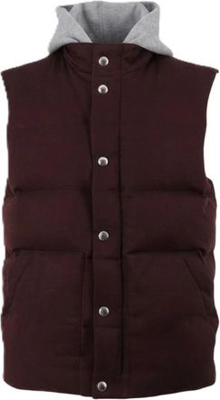 Eleventy Gilet con cappuccio e zip - - Jackets - Uomo - Marrone - XL
