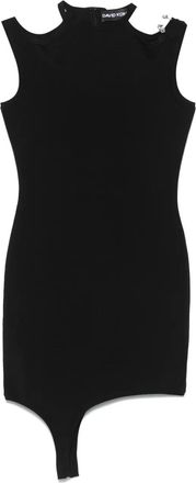 DAVID KOMA Abito corto asimmetrico - Nero