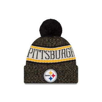 New Era Pittsburgh Steelers Beanie NFL 2018 Sideline Sport OTC Knit Black/Yellow - One-Size