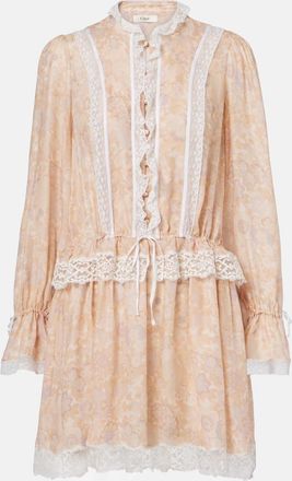 Chlo&eacute; Chlo&eacute; Floral silk charmeuse minidress