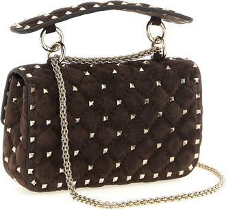 Valentino Garavani Womens Brown Calfskin Shoulder Bag