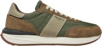 Pepe Jeans London Buster Supra Sneakers - Heren - Sneakers - Groen - 43 EU - Su&egrave;de - Schoenen