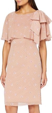 Gina Bacconi Womens Floral Spot Chiffon Dress Cocktail, Dusty Pink, 20