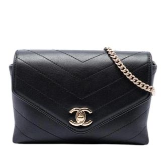 Chanel Pre-owned Vintage Belt Bag - Dames - Pre-owned - Zwart - Maat: ONE Size Leer