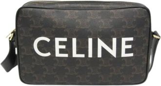Celine Pre-owned Triomphe Horizontal Messenger - Dames - Vintage Schoudertas - Zwart - ONE Size - Leer - Vintage