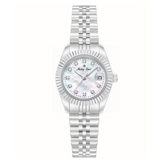 Mathey-Tissot Quartz White Mother of Pearl Dial Ladies Watch H250955A-E