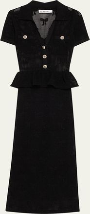 Self Portrait Bow Crochet Midi Dress