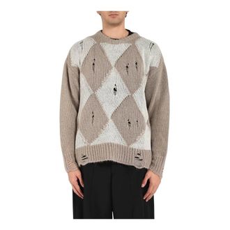 Paura Round-neck Knitwear, male, Beige, 2XL, Round-neck Knitwear