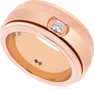 Piaget Possession 18k Rose Gold Diamond Ring, Size 58