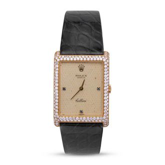 Rolex Pre-owned Rolex Cellini Hand Wind Diamond Champagne Dial Ladies Watch 4931/8