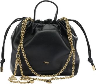 Chlo&eacute; Icons Mini Schoudertas - Dames - Schoudertassen - Zwart - ONE Size - Leer - Tassen