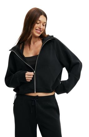 Cotton On Womens Active Ultimate Soft Hooded Jacket in Black at Nordstrom, Size X-Large