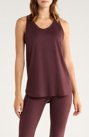 Zella Liana Restore Soft Lite Tank in Burgundy Fudge at Nordstrom, Size Small