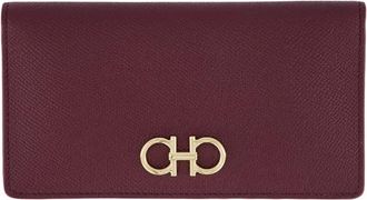 Ferragamo Portafoglio continental con logo - Rosso