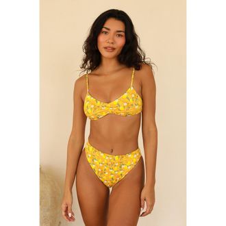 Dippin' Daisy's Swimwear Seashore High Waist Cheeky Bikini Bottom in Positano at Nordstrom, Size X-Small