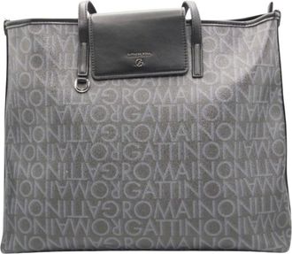 Gattinoni Tassen, Dames, Zwart, ONE Size, Leer, Rachel Grote Shopper