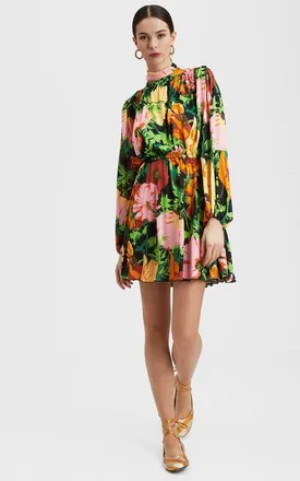 La DoubleJ Demeter Mini Dress in Wonderland Black at Nordstrom, Size X-Large It