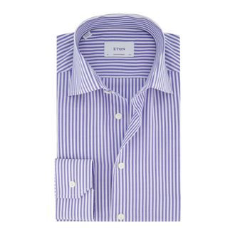 Eton Heren, Overhemden, Paars, Maat: 3XL Katoen