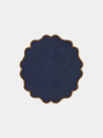 Los Encajeros Valver Embroidered Linen Coasters (Set of 6)