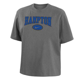 Nike Hampton Nike Womens College Boxy T-Shirt in Grey | W11122P750H-HAM