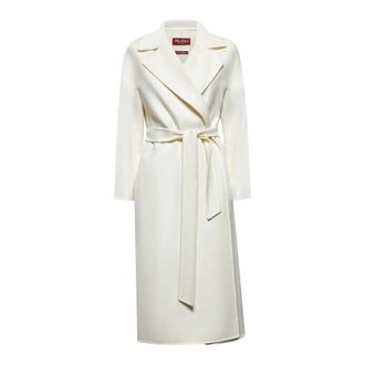 Max Mara Dames, Mantels, Wit, Maat: 4XS Katoen