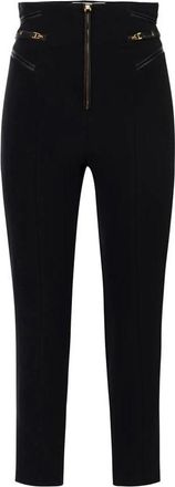 Elisabetta Franchi Dames, Broeken, Zwart, Maat: XL Satijn