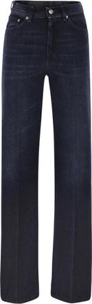 Dondup Amber High-Waisted Wide-Leg Broeken - Dames - Loose Fit Jeans - Blauw - W27 - Denim - Jeans