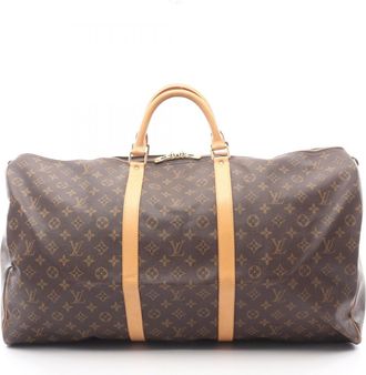 Louis Vuitton Brown Pvc Leather Boston Bag (Pre-Owned)