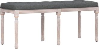vidaXL Banco De Tela Gris Oscuro 110x40x49 Cm Vidaxl