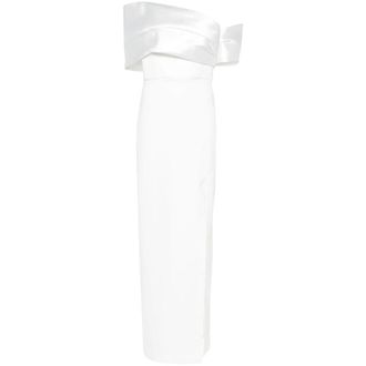 Solace London Gowns, female, White, Size: XS Alexis Off-Shoulder Maxi Dress