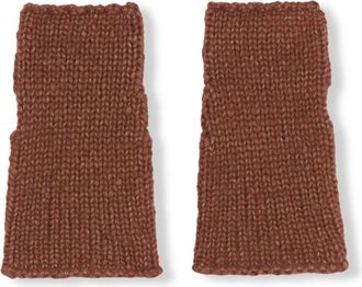 Cortana Gebreide Wanten - Dames - Handschoenen - Bruin - ONE Size - Wol - Accessoires