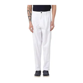 Giorgio Armani Broeken, Heren, Wit, M, Katoen, Cargo Broek voor Casual Stijl