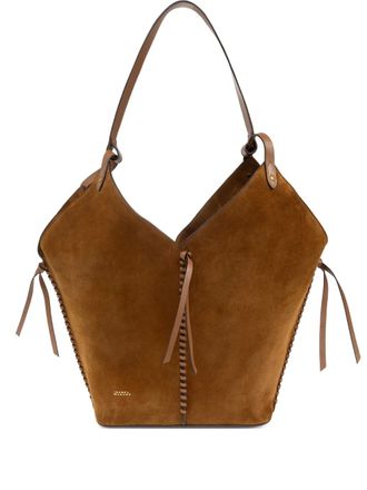 Isabel Marant Tampa su&egrave;de schoudertas - Bruin