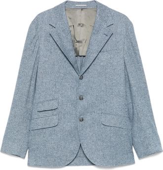 Brunello Cucinelli Blazer a quadri - Blu
