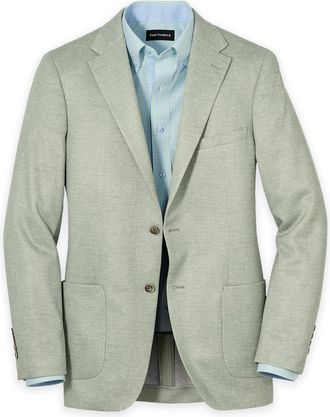 Paul Fredrick Knit Soft Touch Single Breasted Notch Lapel Sport Coat