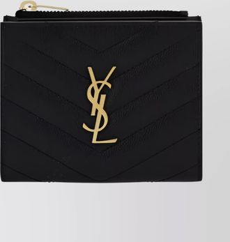 Saint Laurent calf leather quilted bi-fold wallet