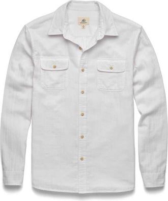 Surfside Supply Co. Zhu Double Gauze Shirt in White at Nordstrom, Size Xx-Large