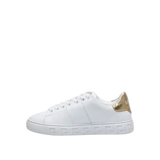 Versace Schoenen, Dames, Wit, 39 EU, Polyester, Greca Sneakers