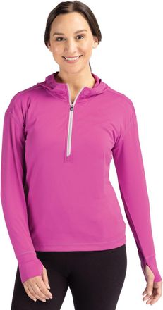 Cutter & Buck Daybreak Eco Recycled Womens Half Zip Hoodie