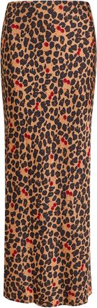 Never Fully Dressed Dorris midi-rok met dierenprint - Bruin