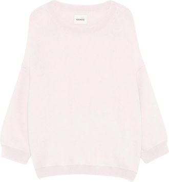 Khaite Truien & Vesten, Dames, Roze, S, Round-neck Truien