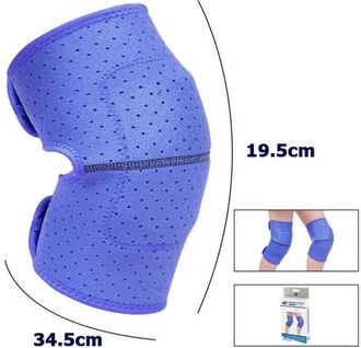 Trade Shop Trade Shop - Coppia Ginocchiere Fascia Tutore Anallergica Lavabile Per Bambini Colore Blu S