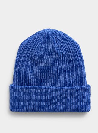 Simons Womens Solid-colour ribbed Tuque Hat