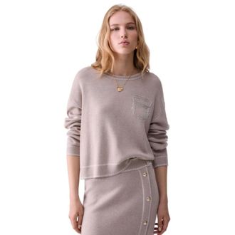 Liu Jo Dames, Truien, Beige, Maat: M Zijde
